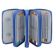 High Capacity Dual Removable Insert Artist Pencil Case 72-Color Storage Compartment for Sketching Tools & Art Materials
