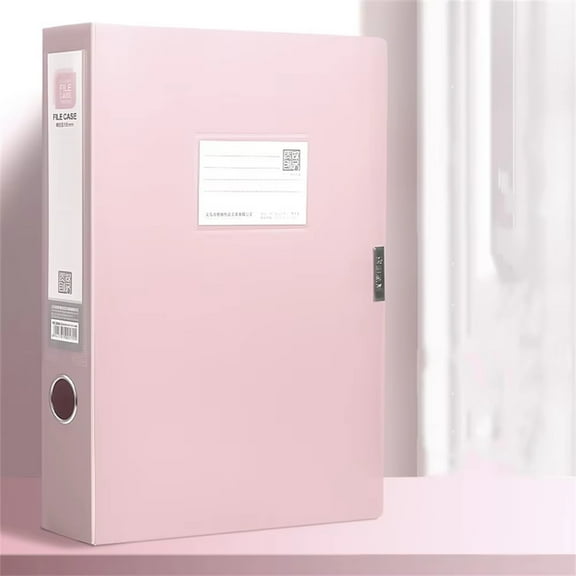 High Capacity File Box with Clear Label Window Document Organiser Presentation Filling Box for School Office Business Travel File Organiser