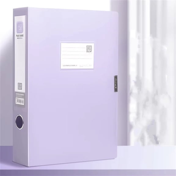 High Capacity File Box with Clear Label Window Document Organiser Presentation Filling Box for School Office Business Travel File Organiser