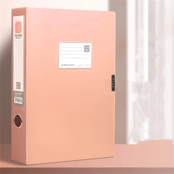 High Capacity File Box with Clear Label Window Document Organiser Presentation Filling Box for School Office Business Travel File Organiser