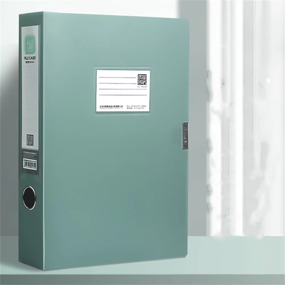 High Capacity File Box with Clear Label Window Document Organiser Presentation Filling Box for School Office Business Travel File Organiser