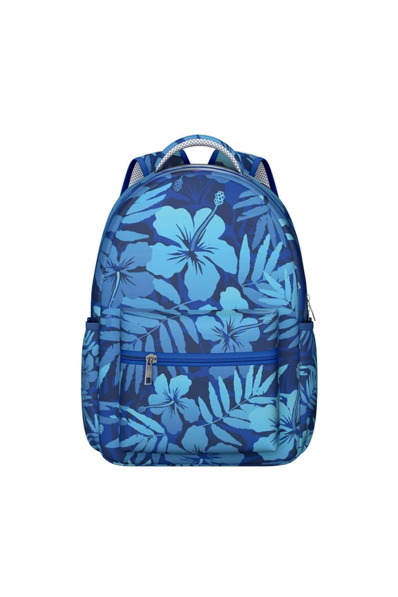 High Capacity Hawaii Tropical Wind Palm Leaves Student Backpack: Durable Lightweight Laptop Daypack with Padded Sleeve, Perfect for Campus Commute, A Great Gift for High School & College Students
