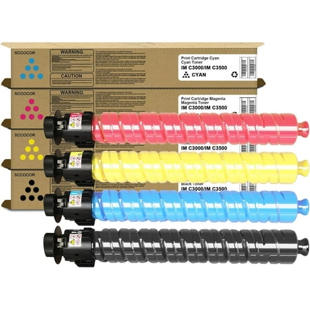High Capacity IMC3000 IMC3500 Toner Cartridge Replacement for Ricoh 842251 842252 842253 842254 Toner Cartridges Compatible for Ricoh Lanier Savin IM C3500 IM C3000 Printer