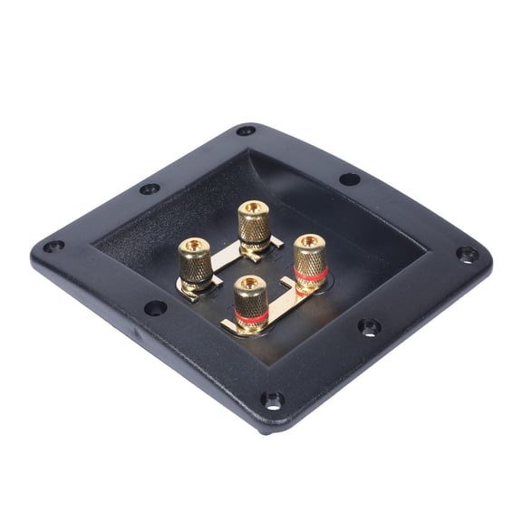 High Capacity Junction Box Professional Speakers Terminals Box with 4Port for Multiple Speakers Black Connectors