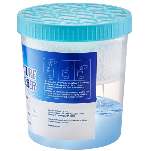 High-Capacity Moisture Absorber Bucket-2 Pack,16.2 oz Each,800ml Storage,Reusable Design,Fragrance-Free for Fresh Air and Long-Term Use