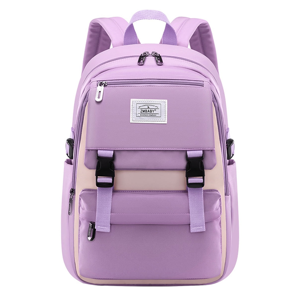 High Capacity Nylon Backpack Women School Bags Cute Travel Bag Fashion New,Purple
