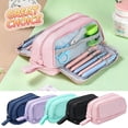 thumbnail image 1 of High Capacity Pencil Case, Aesthetic Big Pencil Bag Pouch Box Organizer Pen Case with Zipper, Kawaii Stationery Storage and Organizer, Classroom Office Supplies for Teen and Adult, 1 of 6