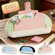 High Capacity Pencil Case, Aesthetic Big Pencil Bag Pouch Box Organizer Pen Case with Zipper, Kawaii Stationery Storage and Organizer, Classroom Office Supplies for Teen and Adult