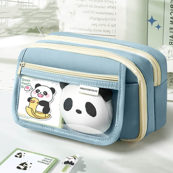 High Capacity Pencil Case, Aesthetic Big Pencil Bag Pouch Box Organizer Pen Case with Zipper, Kawaii Stationery Storage and Organizer, Classroom Office Supplies for Teen and Adult