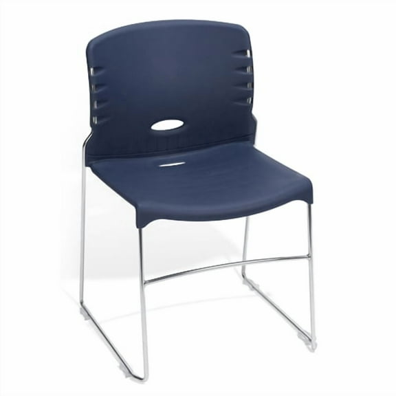 High Capacity Plastic Seat & Back Stacker, Navy