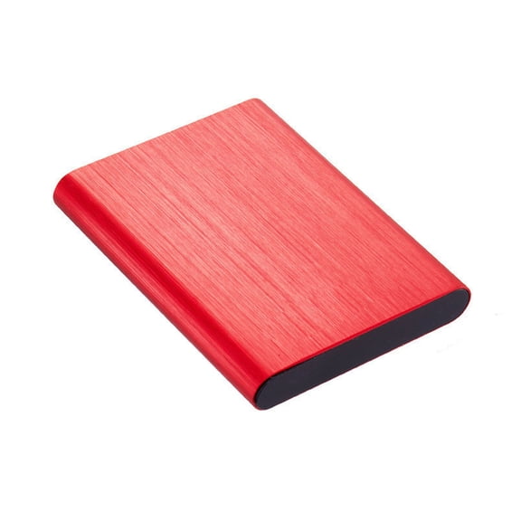 High-Capacity Portable External Hard Drive USB 3.0 Fast Transfer Red Metal Enclosure for Creative Professionals, Students & Remote Workers