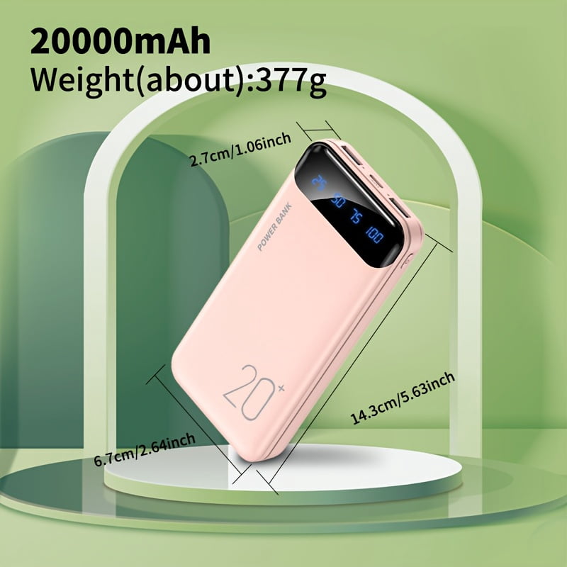 A High-Capacity Portable Power Bank with 10000/20000Mah, Suitable for Iphones And Android Phones, As Well As Tablets, Headphones, And Other Electronic Devices. It Features Dual USB Outputs