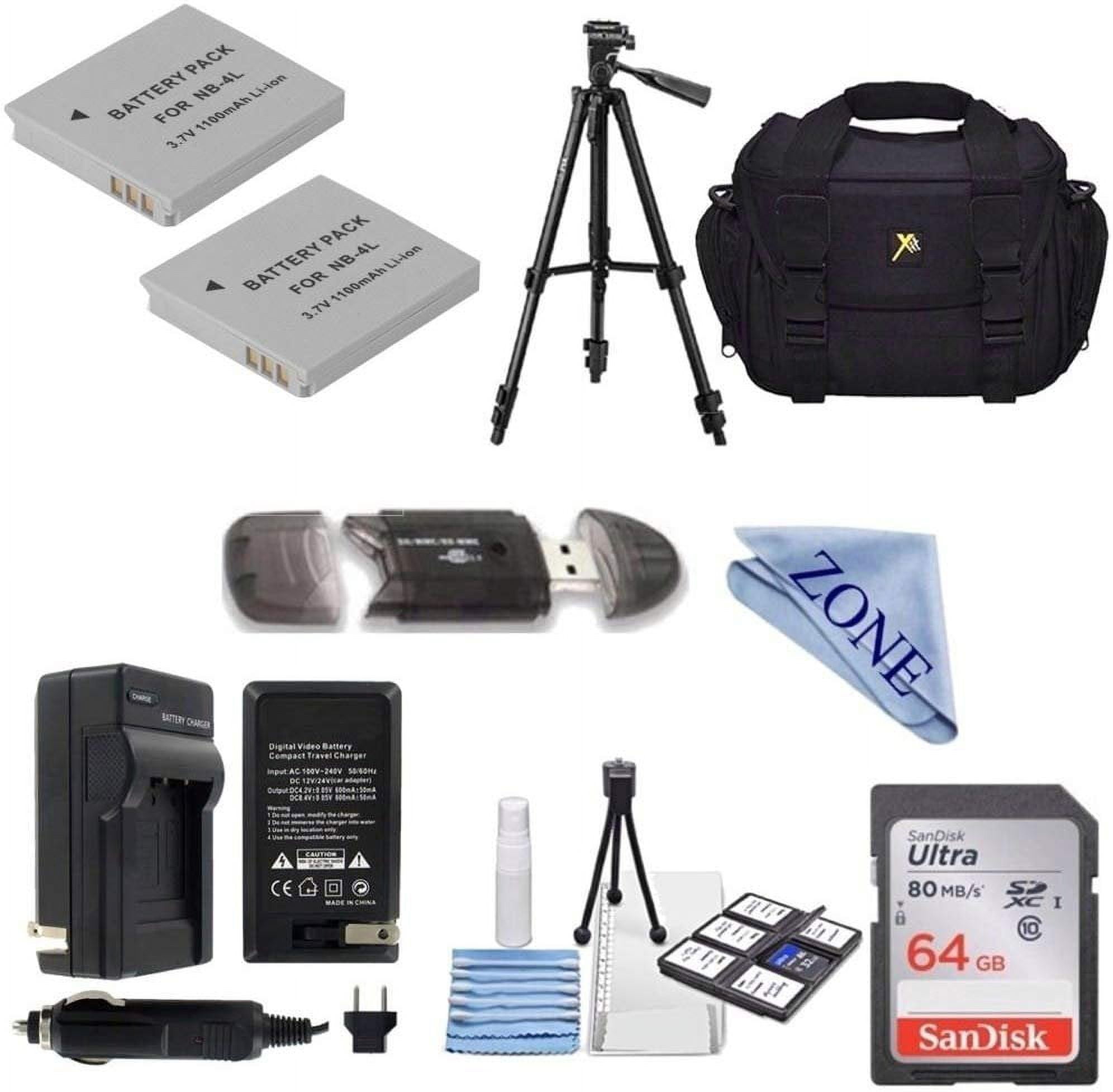 Batterie NB-4L Compatible Canon - Pour PowerShot SD200 à SD1400, TX1, VIXIA Mini - 1400mAh - 4