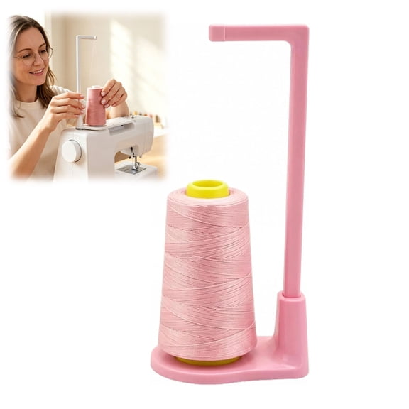 High-Capacity Sewing Machine Thread Stand – Universal Thread Holder with Anti-Tangle Guide, 3D Printed Heavy Duty for Home Sewing