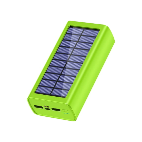 High Capacity Solar Power Bank with Fast Charging USB Ports and Bright LED Flashlight for Outdoor Camping Hiking Emergency Travel