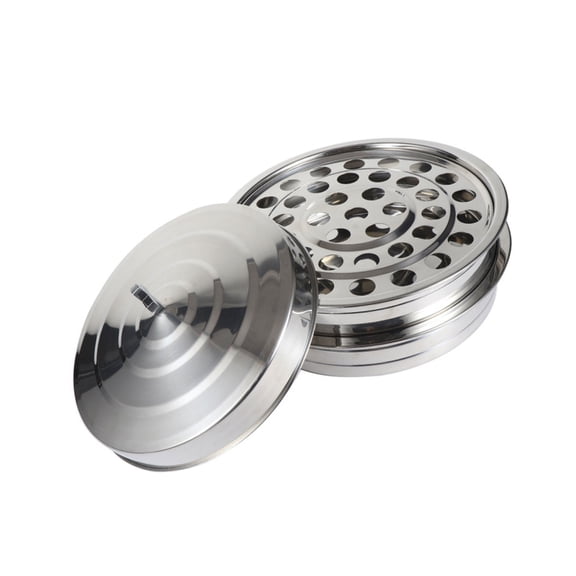 High Capacity Stainless Steels Communion Serving Tray 39 Cup Holder Stackable Design with Lid for Group Worship