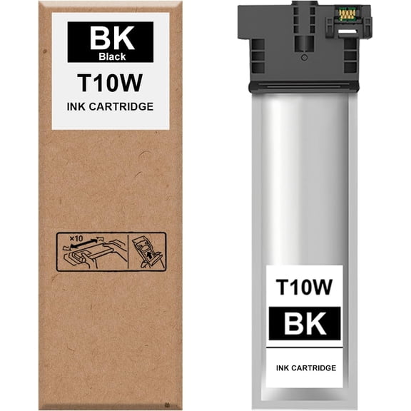 High Capacity T10W100 T10W Ink Cartridge T10W Black Ink T10W100 Compatible with Workforce Pro WF-C5390 WF-C5890 Color Printer Ink,Black