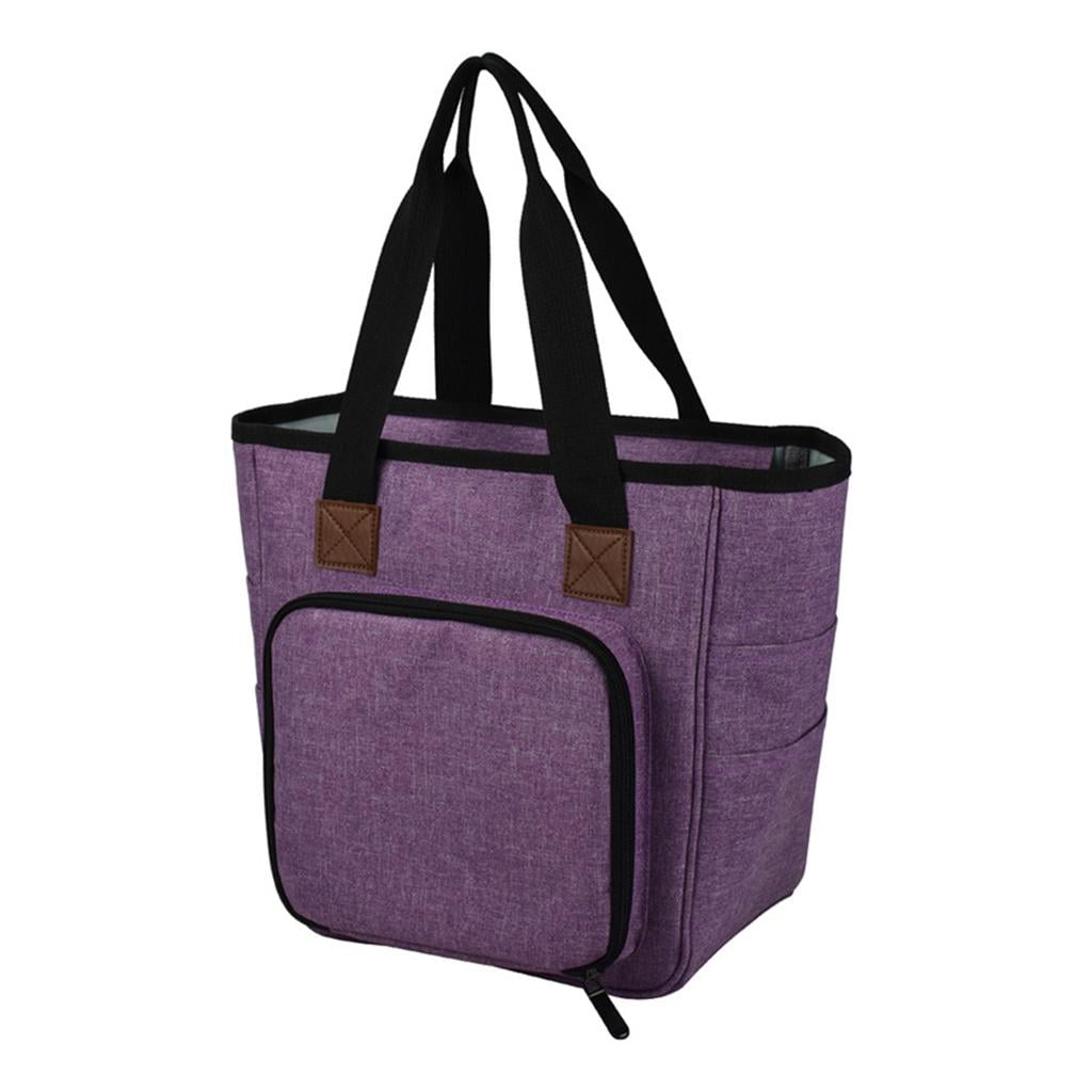 High Capacity Yarn Storage Bag, Portable Knitting Bag for Yarn Skeins, Crochet Hooks, Knitting and Other Small Accessories