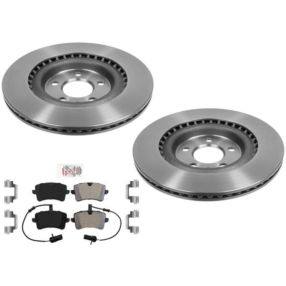 High Carbon 330MM Rear Vented Disc Brake Rotors Pads for Audi A8 Quattro 13-18