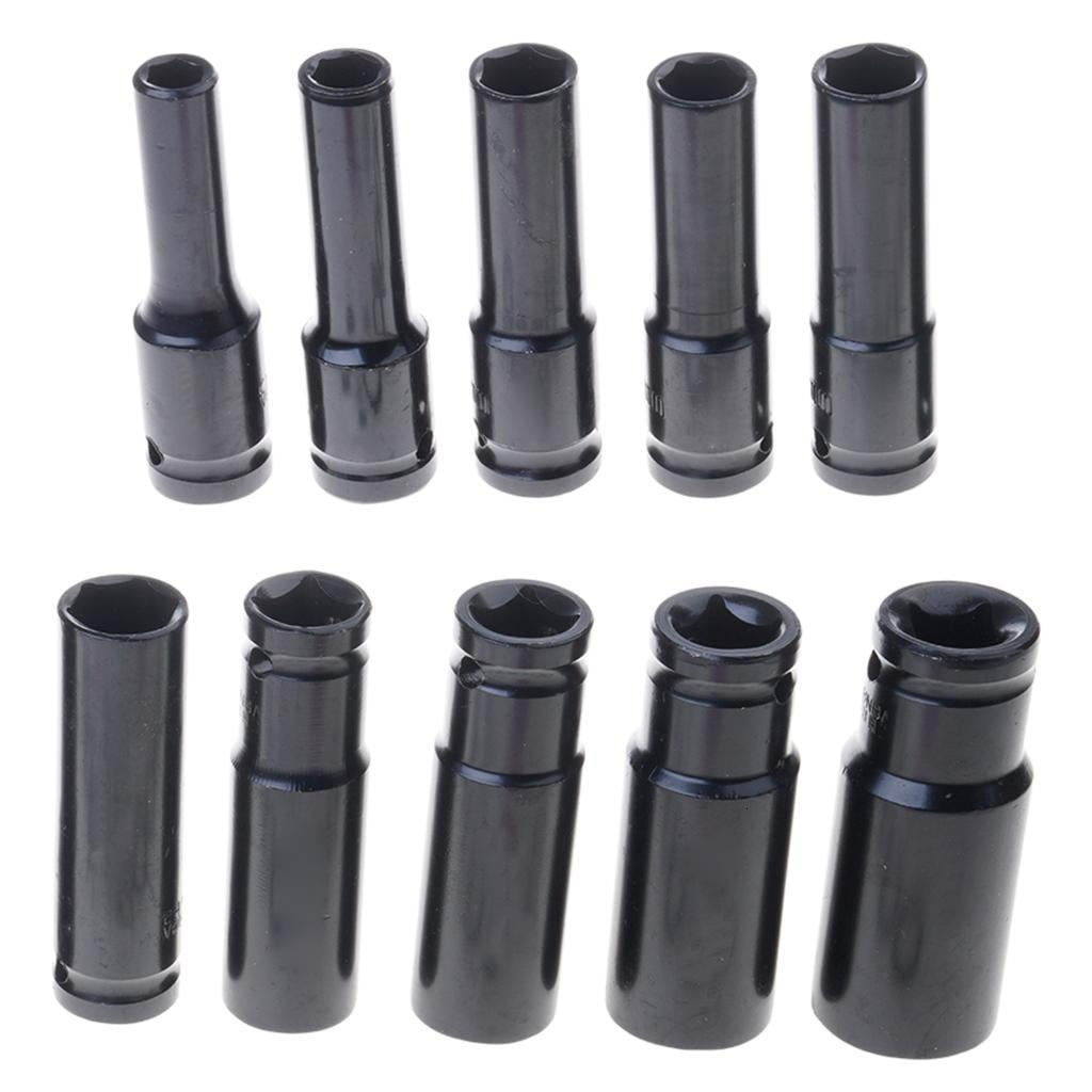 High Carbon Steel 1/2" Drive Deep Impact Socket Set 10/13Piece for Various Tasks