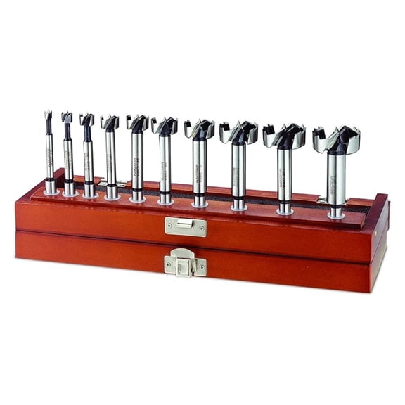 High-Carbon Steel 10-Piece Forstner Bit Set