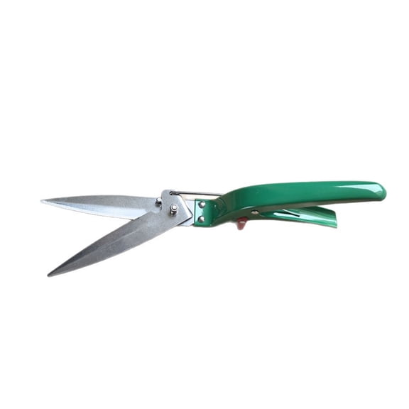 High Carbon Steel Garden Grass Shears Manual Trimming Tool Straight Blade Ergonomic Handle for Lawn and Hedge Maintenance