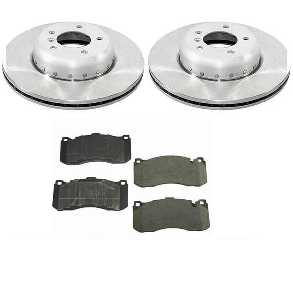 High Ce Carbon Front Brake Disc Rotors & Pads for 08-13 for BMW for 135i - D3EA Certified, Vented Design, 13.4in Outside Diameter