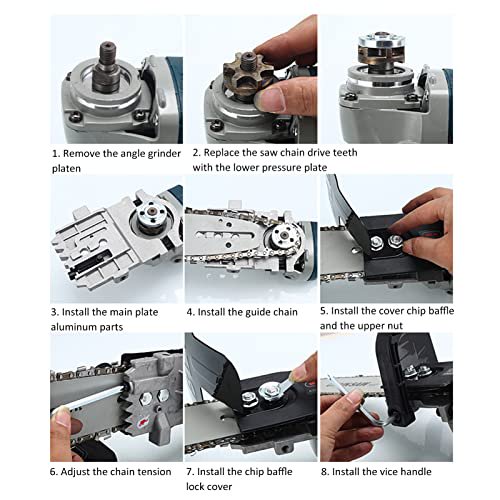 High Chainsaw Converter Set Carbon Steel Electric Bracket for Grinder Woodworking Tool