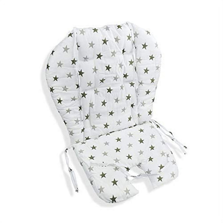  High Chair Cushion, High Chair Pad/seat Cushion/Baby High Chair  Cushion,Soft and Comfortable,Light and Breathable,Make The Baby More  Comfortable (Gray Background Stars Pattern) : Baby