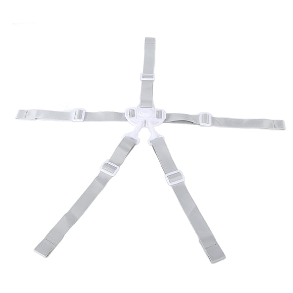 High Chair Straps, Sturdy Portable 5 Point Strap Belt Lightweight Easy To Use For For Pushchair White