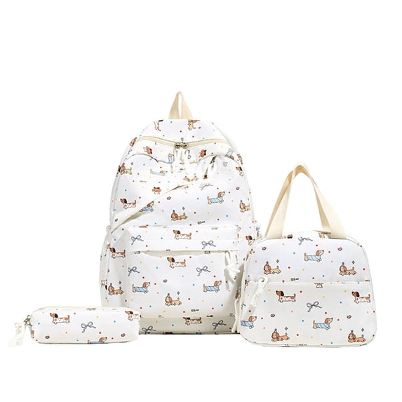 High Ciber Large Capacity Three Piece Backpack for Students Double Shoulder School With Laptop Compartment And Stylish Print