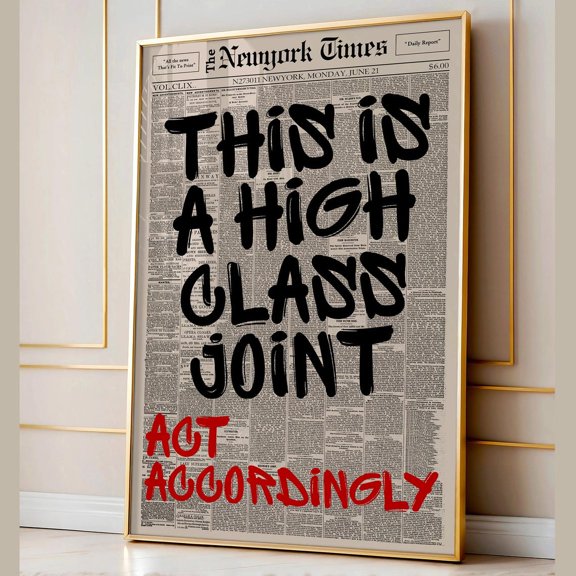High Class Joint Typography Wall Art Home Decor