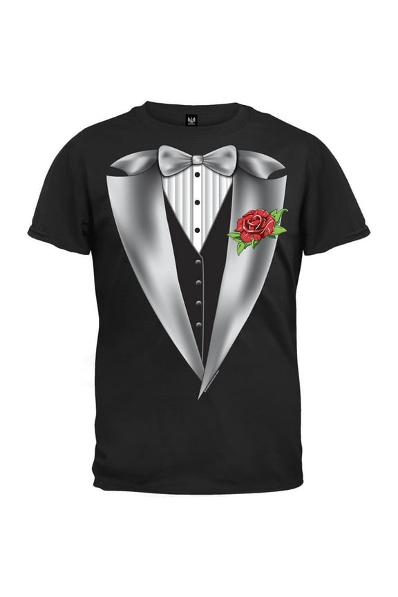High Class Tuxedo Black Adult T-Shirt - 2X-Large