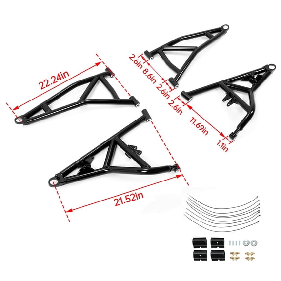 High Clearance Front Lower A Arms for Polaris RZR XP 1000 / 4 Turbo 2014-2023