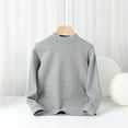 thumbnail image 1 of High Collar Soft Long Sleeve Tee Shirt for Kids and Baby Girls Comfortable Unisex Top T-Shirts Kids Short Sleeve Crewneck Solid Basic Tees Casual Tops, 1 of 3