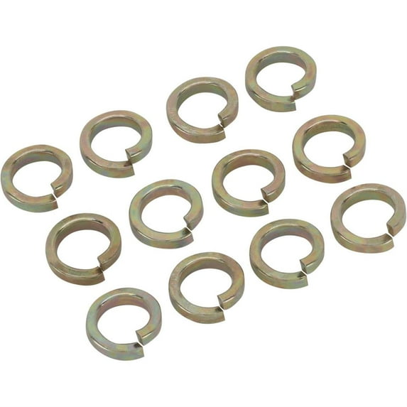 High Collar Steel Lock Washers, 3/8 Inch, Set/12
