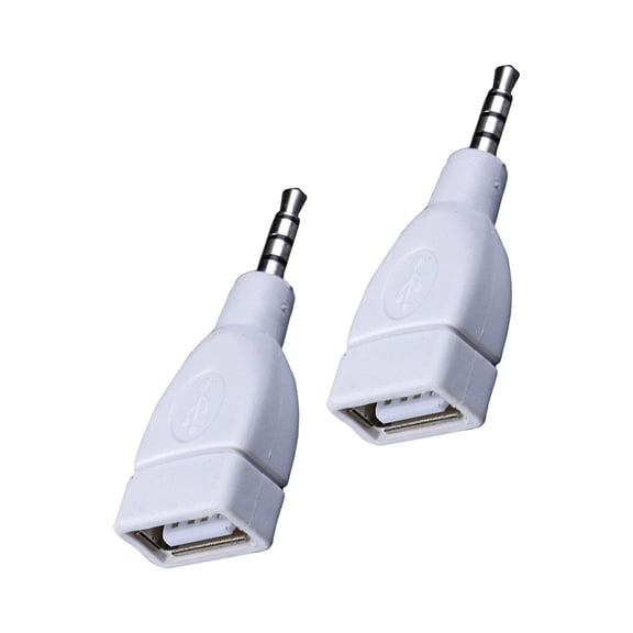 Sound Converters 3.5mm Male AUXs to USB 2.0 Female Converters Adapter for Car Speakers and MP3 Players