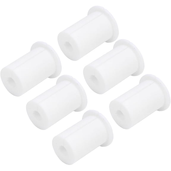 High Compatibility 6Pcs Cable Routing Kit 1in Wall Pass Through Bushing Silicone Wire Cord Grommet for Rectangular Ethernet White High Sealing Performance Cable Raceways