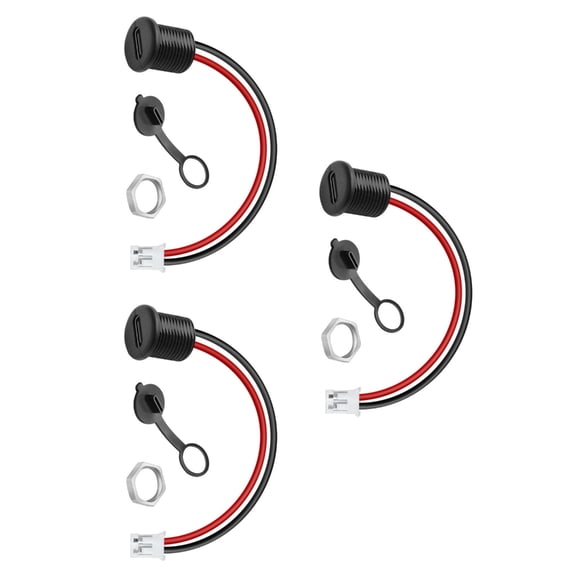 High Compatibility Type C Female 2.0 Terminal Adapters with Dustproof Caps and Waterproof Nut Seal Conversion Cable
