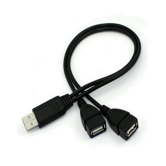 High Compatibility USB 2.0 Male to Two USB Female Splitter Charging Data Cable