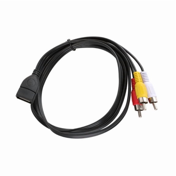 High Compatibility USB To 3RCA AV Cable 1.5m For TVs DVD Players Computers And Smartphones