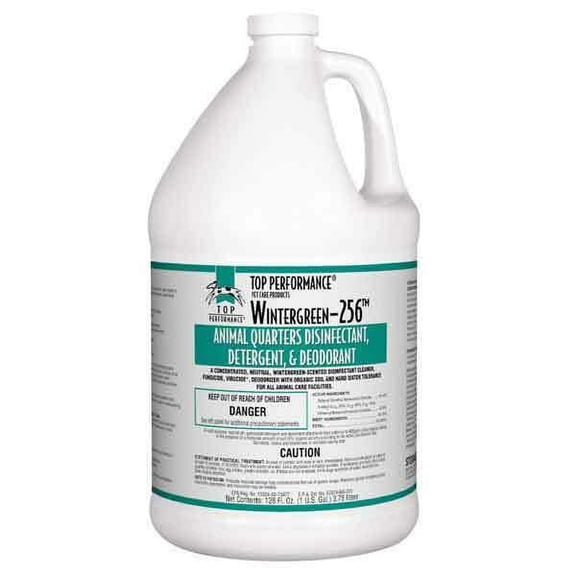 High Concentrate Dog Kennel Disinfectant Deodorant Sanatizing Cleaning Gallon (Wintergreen)
