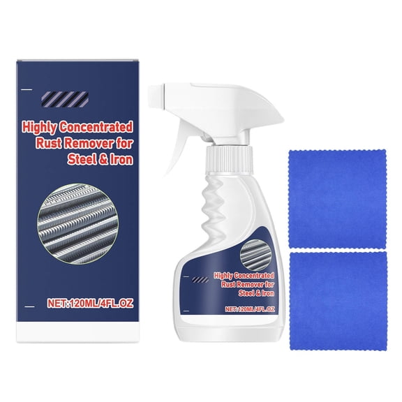 High Concentration Rust Remover Liquid 120 Ml For Steel And Iron Surfaces Includes Two Cleaning Towels For Effective Corrosion Treatment