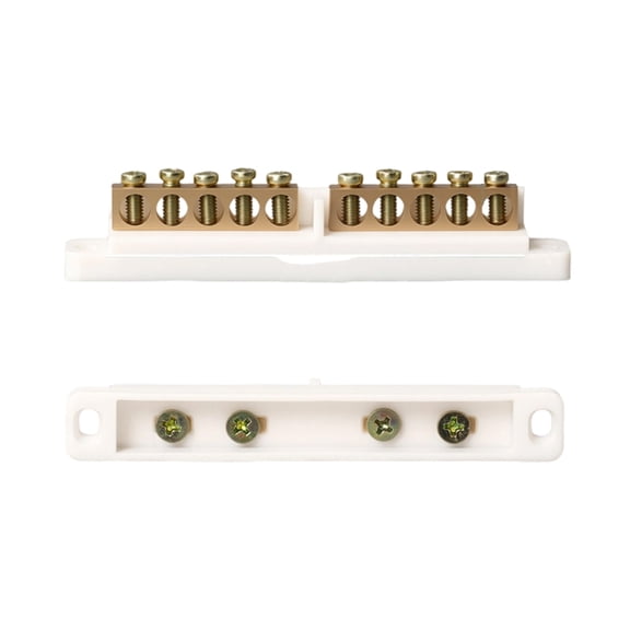 High Conductivity Terminals Block Wire Screw Connector Junction Box Grounding Brass Connection Row Easy to Install