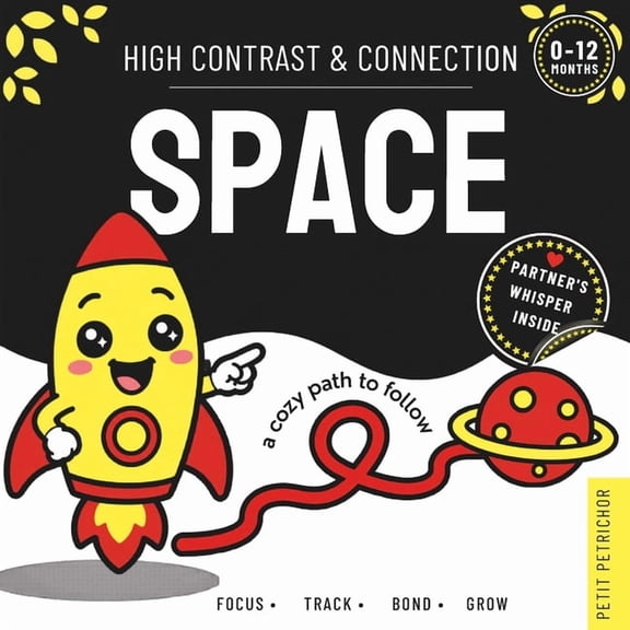 High Contrast Baby Book for Newborns 0-1 High Contrast & Connection Space: Visual Stimulation Book for Infants Focus Tracking, Tummy Time & Parent-Baby Connectio, (Paperback)