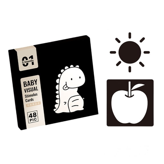 High Contrast Baby Flashcards Black and White Infant Cards Sensory Cards