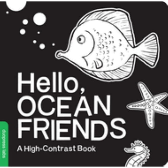 DUOPRESS LABS: Hello, Ocean Friends: A Black-And-White Board Book for Babies That Helps Visual Development (Board Book)