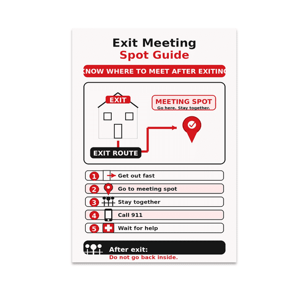 High-Contrast Safety Guide - Home Safety Enthusiast - 13x19 Poster Print