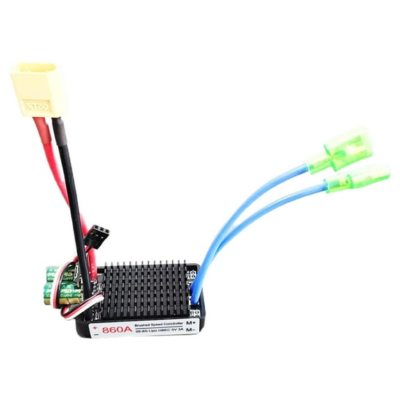High Controller 12V-24V,Brushed Motor 640A ESC for RC Ship Boats Spare Parts Accessory - XT60 Plug