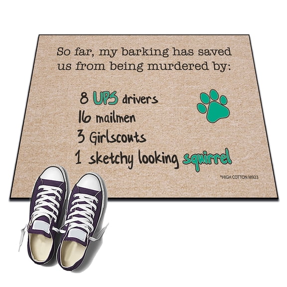 High Cotton Dog UPS Driver Welcome Doormat